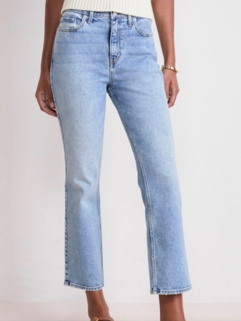 Vineyard Vines Audrey Light Blue High-Rise Cropped Straight Jeans 31
